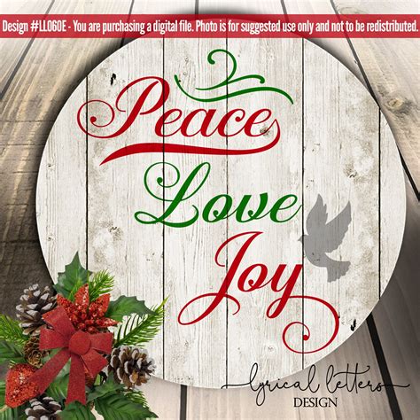 Peace Love Joy Christmas Svg Cut File Ll060e 118512 Cut Files
