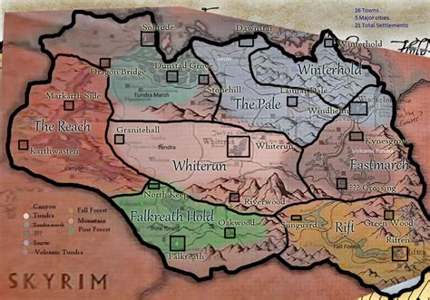Skyrim Political Map