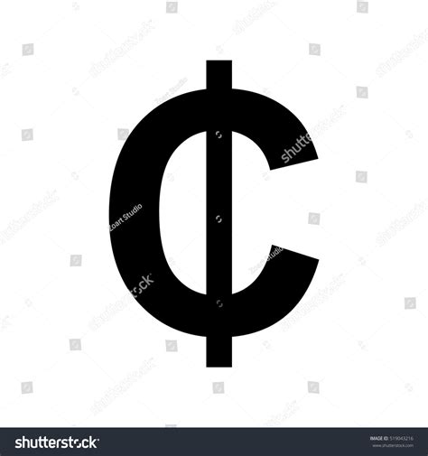 Cent Sign Iconmoney Symbol Stock Vector (Royalty Free) 519043216