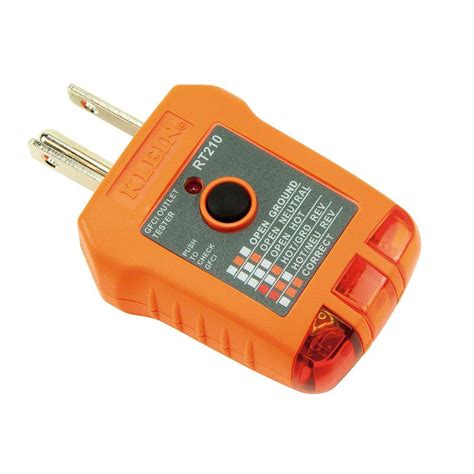 Fit duplex outlet perfectly, just plug in to use. Klein Tools GFCI Receptacle Tester Industries Testing ...
