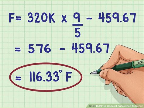 That could, for example, look like this: 3 Ways to Convert Fahrenheit to Kelvin - wikiHow