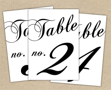 Items Similar To Black Table Numbers Printable Instant Download