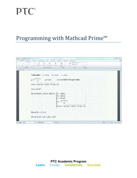Programming With Mathcad Prime