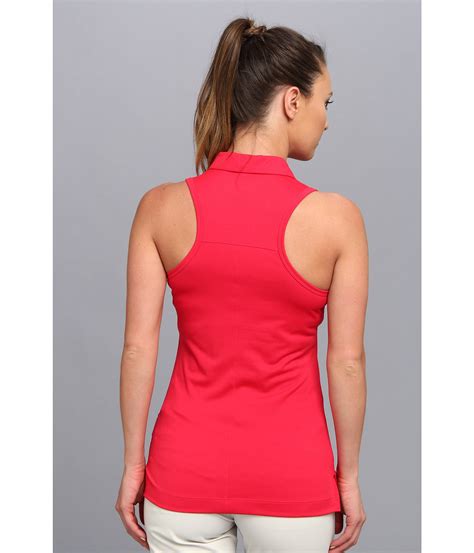Nike Sport Core Sleeveless Racerback Polo In Legion Red Red Lyst