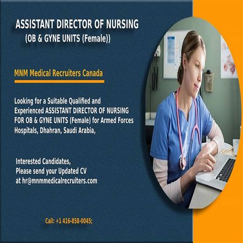 Assistant Director Of Nursing For Ob And Gyne Units Female Jobs Full