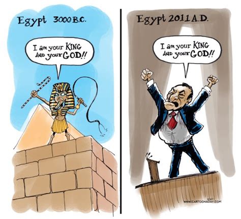 Egypt 2011 Political Cartoon Mubarak Cartoon