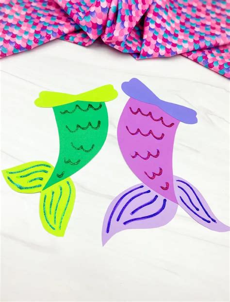 Mermaid Tail Craft For Kids Free Template