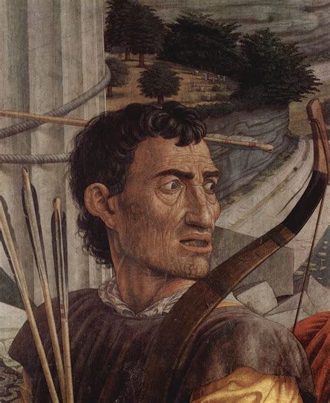 Probable Self Portrait In St Sebastian By Andrea Mantegna 1480