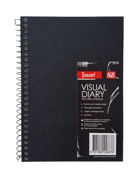 Buy Jasart A5 60 Page Spiral Bound Visual Diary At Mighty Ape Australia