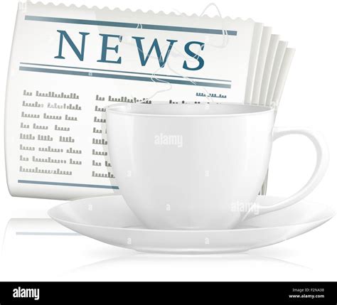 Newspaper And Cup Of Coffee Vector Stock Vector Image And Art Alamy