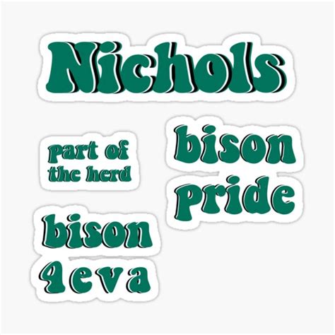 Nichols College Sticker Pack Sticker For Sale By Wanderlustvibez