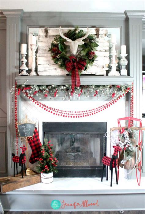 Tulle christmas mantel decorating ideas. DIY Christmas Mantel Decorating Ideas • The Budget Decorator