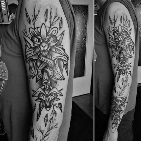 60 Witcher Tattoo Designs For Men - Video Game Ink Ideas