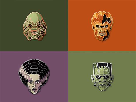 New Universal Monsters Pins By Dkng On Dribbble