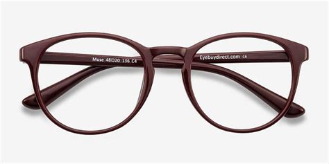 Muse Round Dark Red Glasses For Women Eyebuydirect Eyeglasses Glasses Glasses Frames Trendy