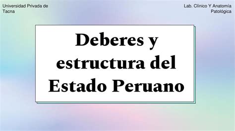 Deberes Y Estructura Del Estado Peruano Kelly JORGE UDocz