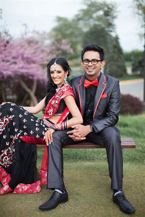 Real Wedding In Chicago Indian Wedding Bride Groom Portraits