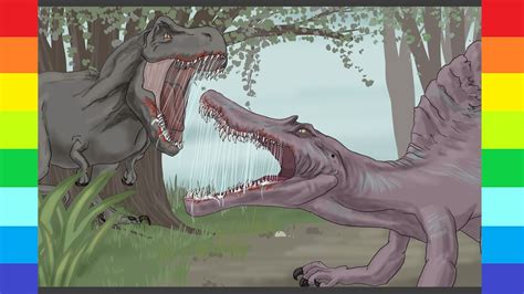 Tyrannosaurus Rex Vs Spinosaurus Di Game Jurassic Park Operation My