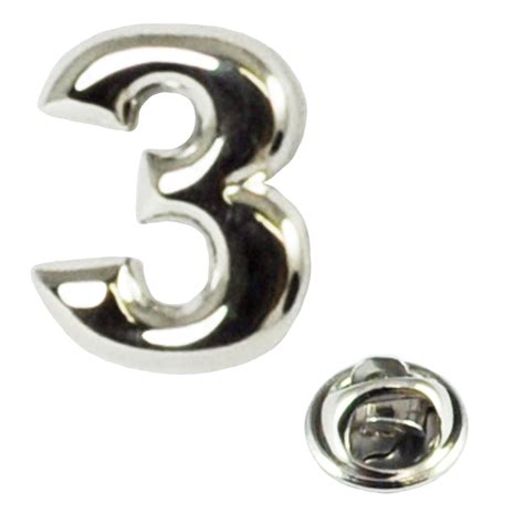 Number 3 Lapel Pin Badge From Ties Planet Uk
