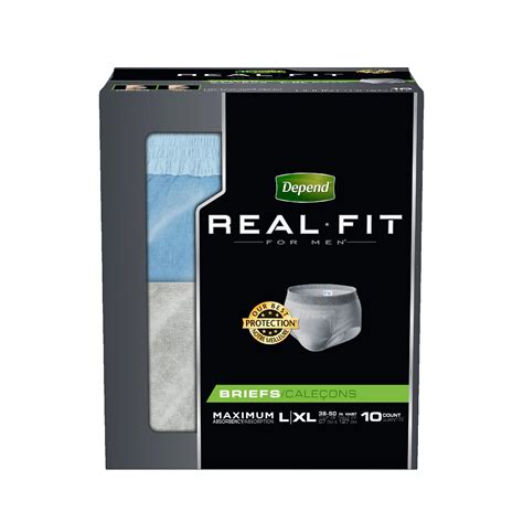 Depend Real Fit For Men Incontinence Briefs Maximum Absorbency