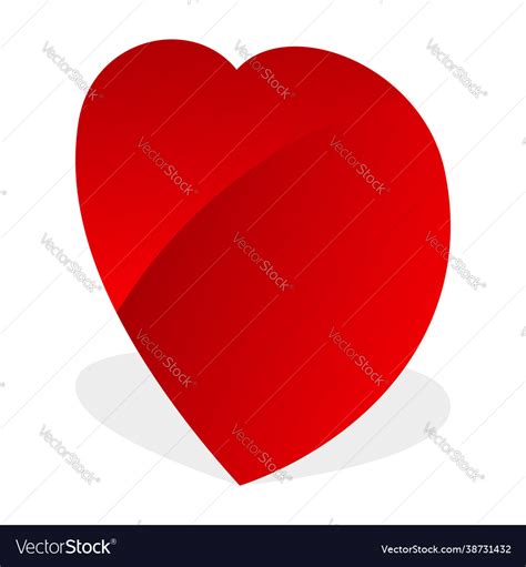 3d Heart Shape Icon Royalty Free Vector Image Vectorstock