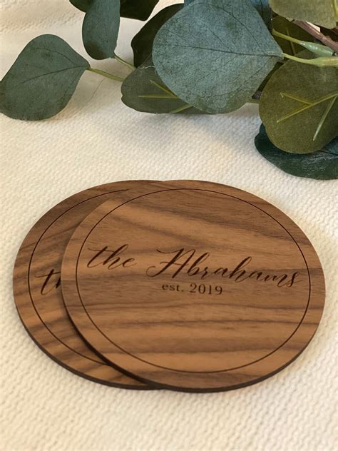 Wooden Coasters Personalized Coasters Custom Coasters Drink Etsy