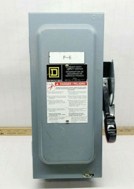 Square D 30 Amp Non Fusible Safety Disconnect Switch 600 Vac 3 Pole 30