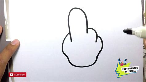 How To Draw Easy Middle Finger Youtube