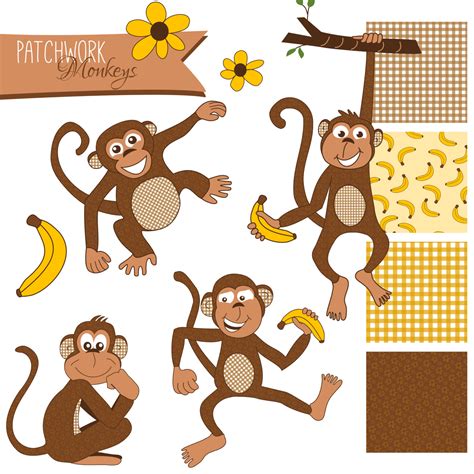 4 Monkeys Clipart Clip Art Library