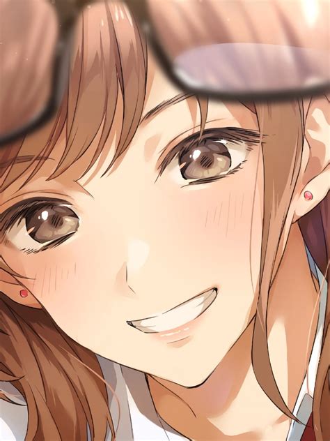 Download 1536x2048 Smiling Anime Girl Close Up Pretty Face