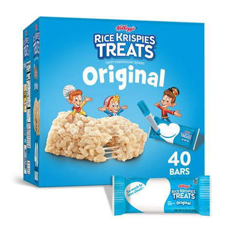 Kellogg S Rice Krispies Treats Crispy Marshmallow Squares Original Single Serve 40 Ct 31 2