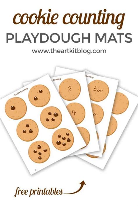 Cookie Counting Playdough Mats - Homeschool Printables for Free