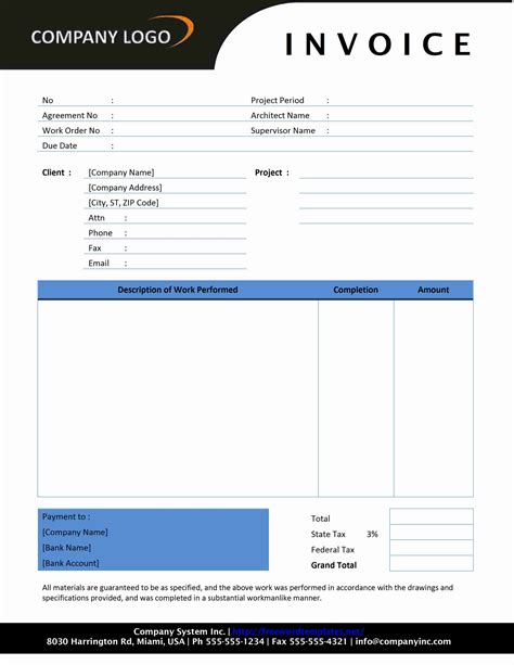contractor invoice template uk invoice example