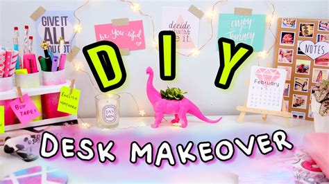 Diy Desk Decor And Organization Desk Makeover 2017 Make Your Desk Cute