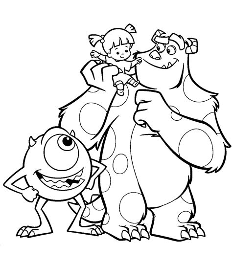 Just click to print out your copy of this sulley and boo coloring page. Mike Wazowski And James P Sullivan And Boo | Gambar