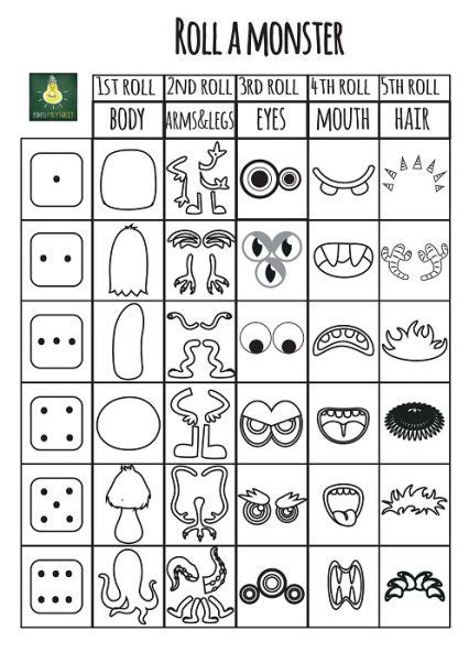 Roll A Monster Art Games For Kids Drawing Games For