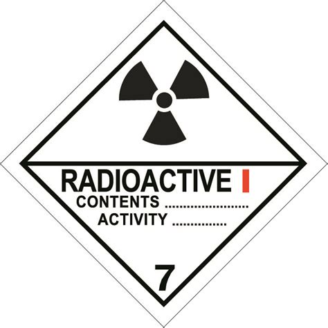Adr Sticker Sign Class 7a Radioactive Material