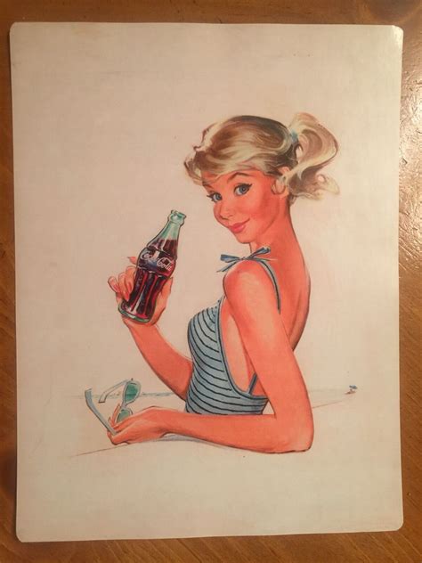 Tin Sign Vintage Coca Cola Pinup Girl Ebay