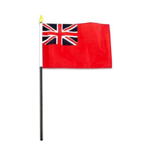 British Colonial Red Ensign Flag 4 X 6 Inch On Stick Red Dusty