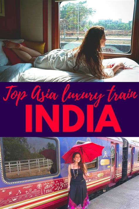 A Woman Standing In Front Of A Train With The Words Top Asia Luxury