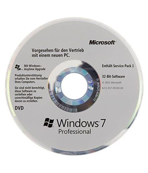 Microsoft Windows Professional 7 Oei Sp1 64 Bit Dvd Buy Microsoft