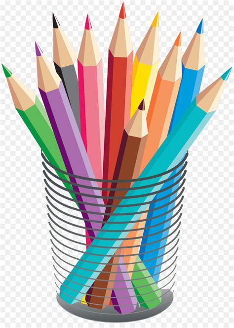 Menggambar Pensil Warna Pensil Berwarna Pensil Gambar Png