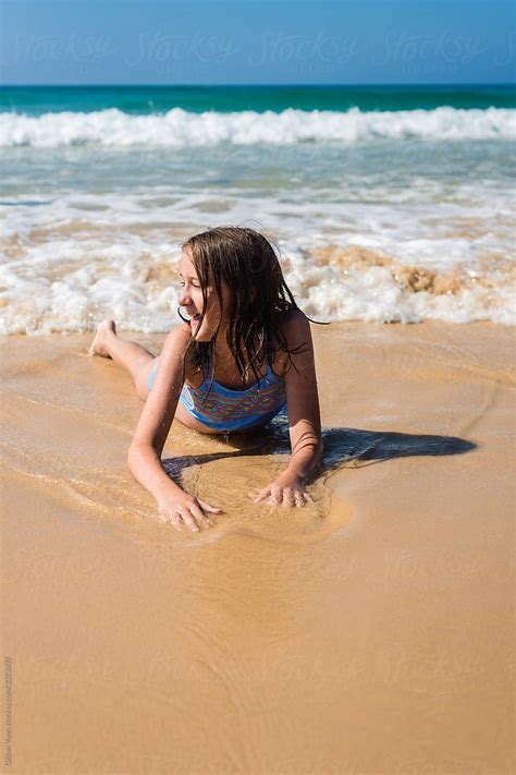 Teen In Ocean By Stocksy Contributor Gillian Vann Stocksy