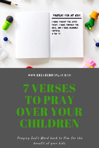 7 Verses To Pray Over Your Children ~ Created To Play