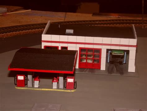 Ho Scale Gas Station Building Kit Accessories Unassembled Unpainted