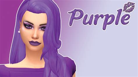 Purple💜 Solid Colour Challenge Sims 4 Create A Sim Youtube