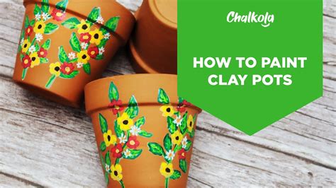 How To Paint Clay Pots Using Acrylics Tutorial Youtube