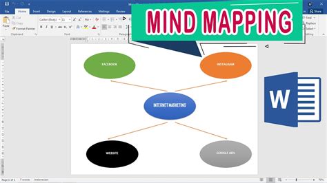 Cara Membuat Mind Mapping Di Microsoft Word Peta Konsep Youtube