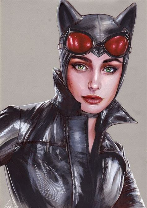 Catwoman Sketch Comic Art Catwoman Art Original Art