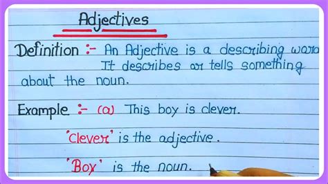 Definition Of Adjective What Is Adjective What Is An Adjective